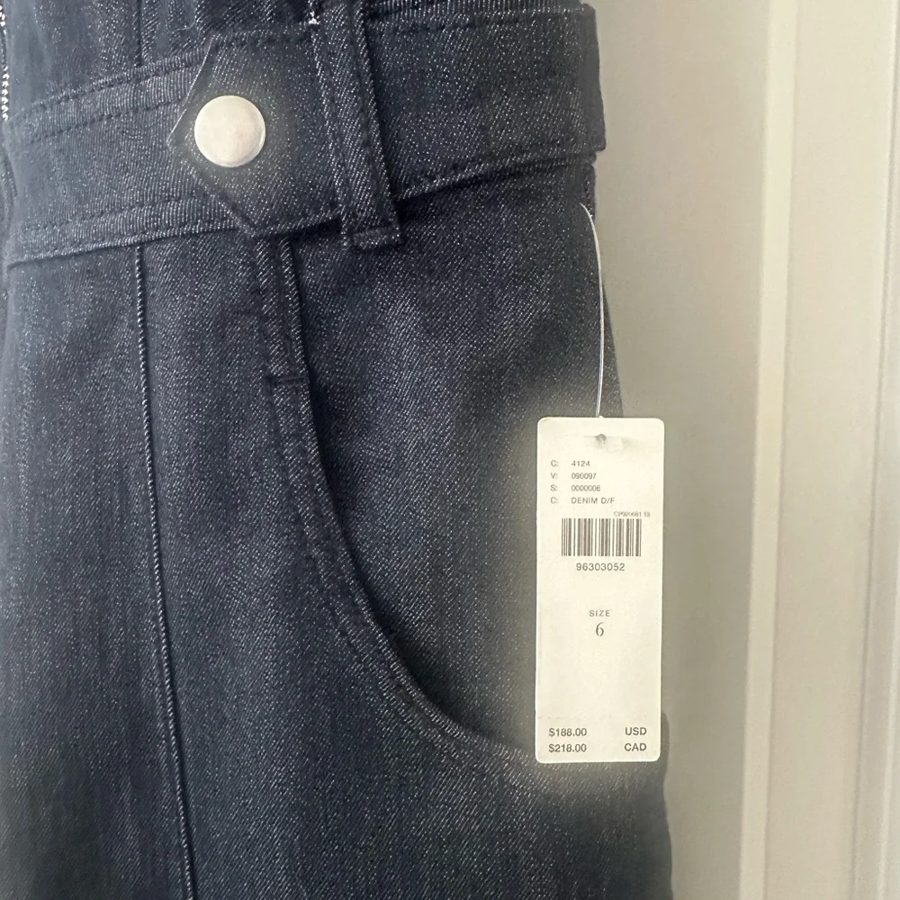 Maeve Anthropologie Sleeveless V-Neck Flare Denim Jumpsuit - Picture 7 of 7